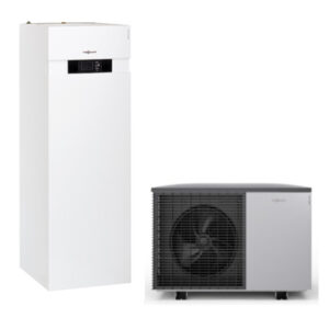 Viessmann kompaktna dizalica topline zrak/voda Vitocal 222-S u split  izvedbi, tip AWB(-M)(-E)(-AC), s integriranim spremnikom  PTV-a volumena 210 litara. C10 kw