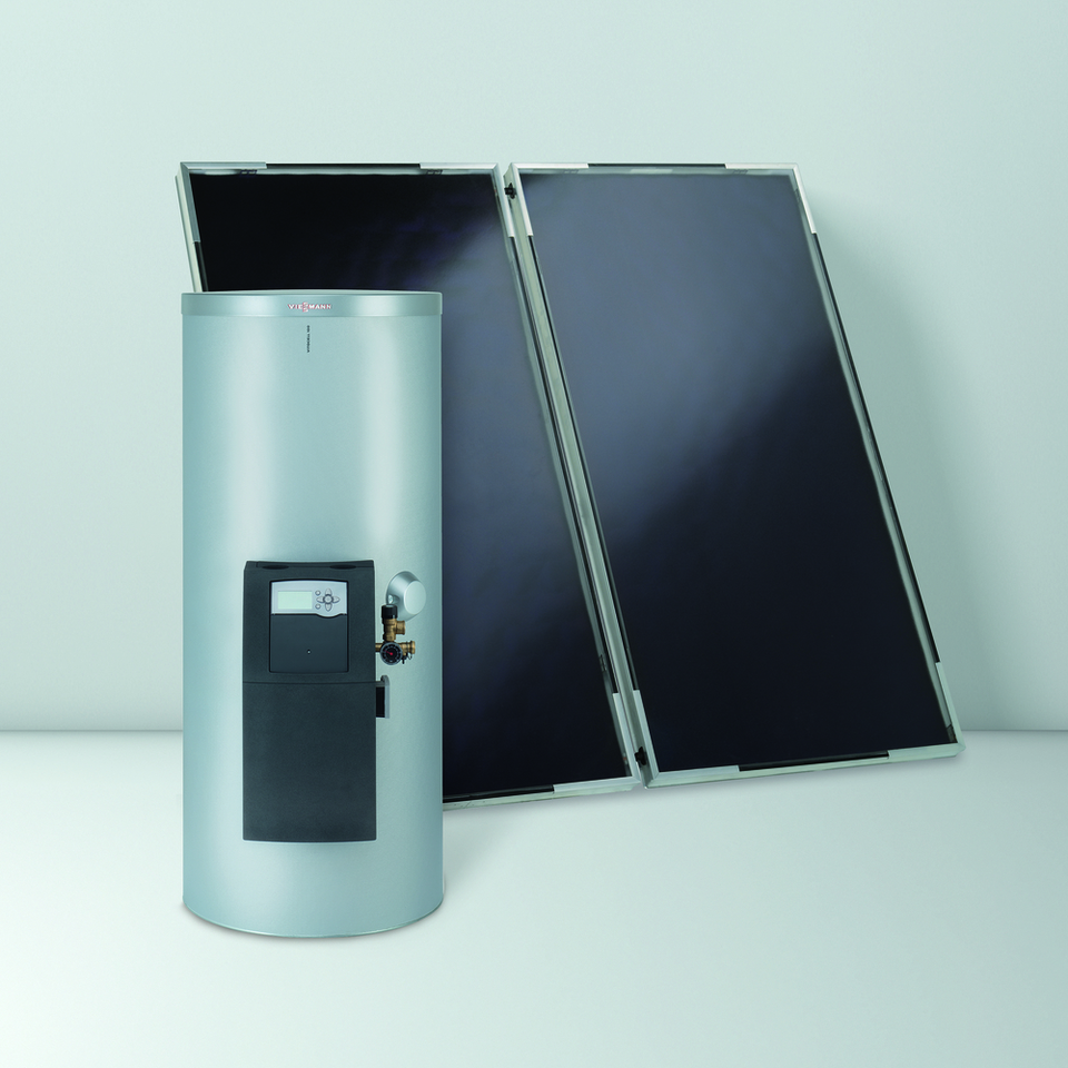 Solarni paket Vitosol 141-FM za zagrijavanje potrošne tople vode (srebrni)